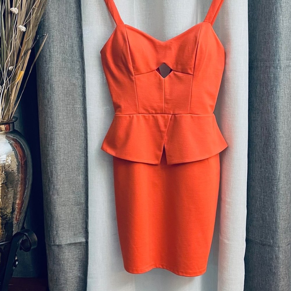 Va Va Voom Peplum Style Dress, PeekBoo cut out.